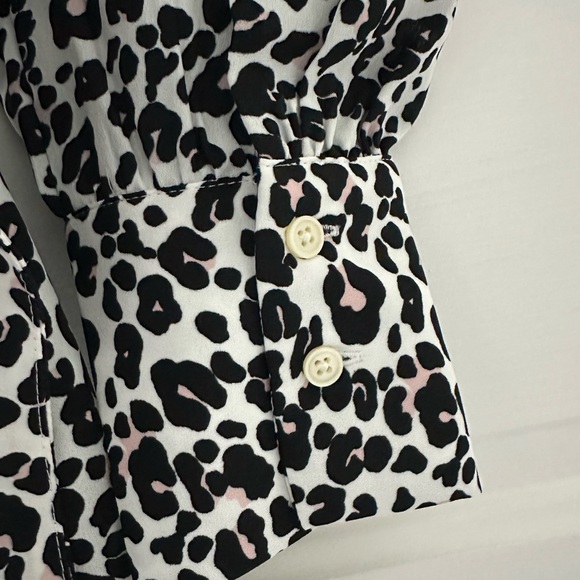 LOFT Long Sleeved Animal Print Blouse - Picture 3 of 5